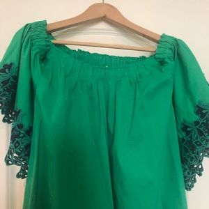 Green Flowy Blouse